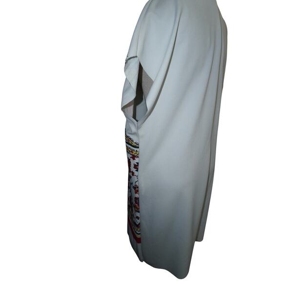 Zara Shift Dress – Size Medium  White Red Floral V-Neck Sleeveless Pullover  NWT - Picture 7 of 10